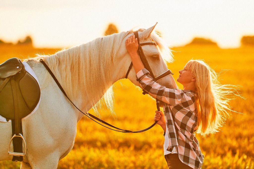 Mädchen mit Pferd